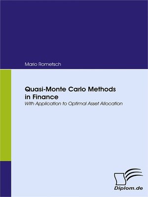 cover image of Quasi-Monte Carlo Methods in Finance